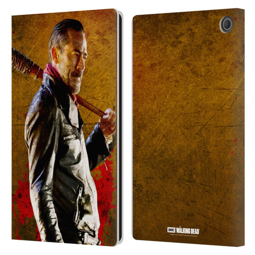 AMC The Walking Dead Negan Lucille 1 Leather Book Wallet Case Cover For Amazon Fire Max 11 2023