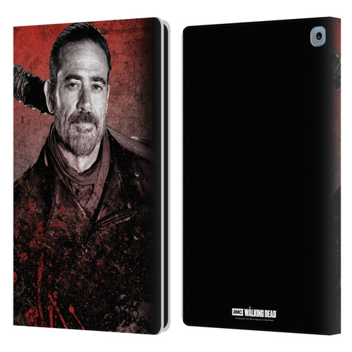 AMC The Walking Dead Negan Lucille 2 Leather Book Wallet Case Cover For Amazon Fire HD 10 / Plus 2021