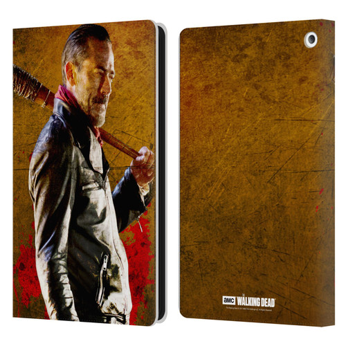 AMC The Walking Dead Negan Lucille 1 Leather Book Wallet Case Cover For Amazon Fire HD 8/Fire HD 8 Plus 2020