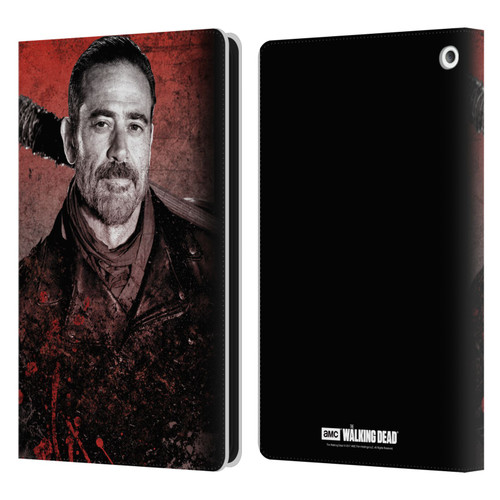 AMC The Walking Dead Negan Lucille 2 Leather Book Wallet Case Cover For Amazon Fire HD 8/Fire HD 8 Plus 2020