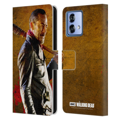 AMC The Walking Dead Negan Lucille 1 Leather Book Wallet Case Cover For Motorola Moto G84 5G