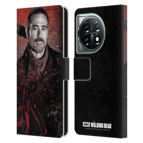 AMC The Walking Dead Negan Lucille 2 Leather Book Wallet Case Cover For OnePlus 11 5G