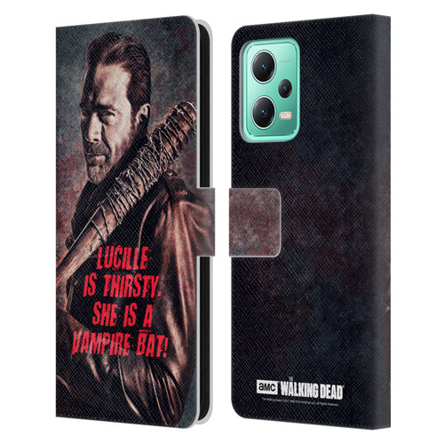 AMC The Walking Dead Negan Lucille Vampire Bat Leather Book Wallet Case Cover For Xiaomi Redmi Note 12 5G