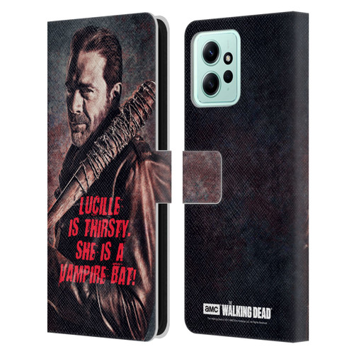 AMC The Walking Dead Negan Lucille Vampire Bat Leather Book Wallet Case Cover For Xiaomi Redmi 12