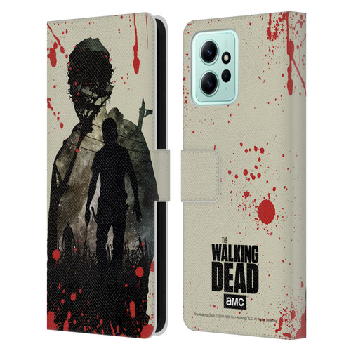 AMC The Walking Dead Silhouettes Rick Leather Book Wallet Case Cover For Xiaomi Redmi 12