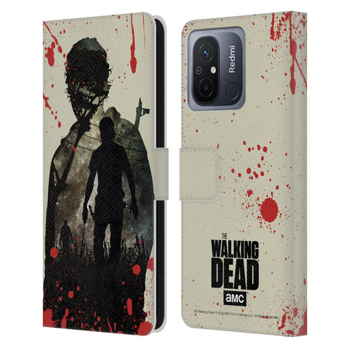 AMC The Walking Dead Silhouettes Rick Leather Book Wallet Case Cover For Xiaomi Redmi 12C