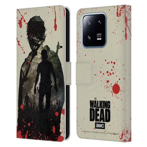 AMC The Walking Dead Silhouettes Rick Leather Book Wallet Case Cover For Xiaomi 13 Pro 5G