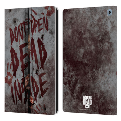 AMC The Walking Dead Typography Dead Inside Leather Book Wallet Case Cover For Amazon Fire HD 10 / Plus 2021