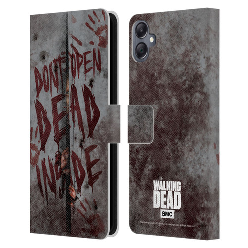 AMC The Walking Dead Typography Dead Inside Leather Book Wallet Case Cover For Samsung Galaxy A05