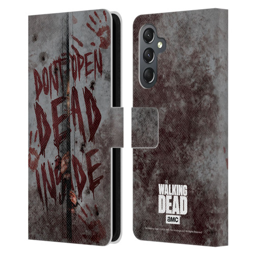 AMC The Walking Dead Typography Dead Inside Leather Book Wallet Case Cover For Samsung Galaxy A25 5G