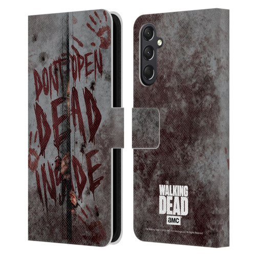 AMC The Walking Dead Typography Dead Inside Leather Book Wallet Case Cover For Samsung Galaxy A24 4G / M34 5G