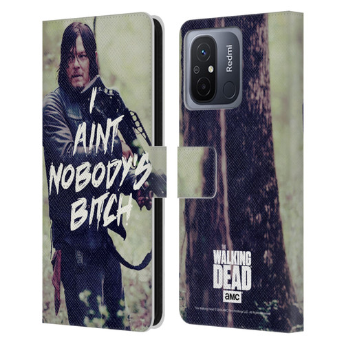 AMC The Walking Dead Typography Daryl Leather Book Wallet Case Cover For Xiaomi Redmi 12C