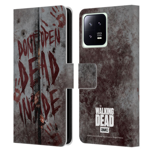 AMC The Walking Dead Typography Dead Inside Leather Book Wallet Case Cover For Xiaomi 13 5G