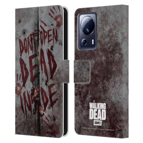 AMC The Walking Dead Typography Dead Inside Leather Book Wallet Case Cover For Xiaomi 13 Lite 5G