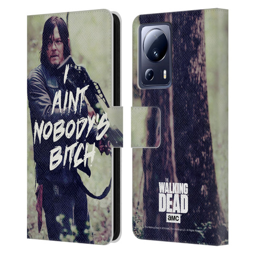 AMC The Walking Dead Typography Daryl Leather Book Wallet Case Cover For Xiaomi 13 Lite 5G