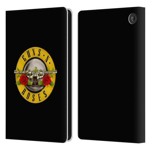 Guns N' Roses Key Art Bullet Logo Leather Book Wallet Case Cover For Amazon Fire 7 2022