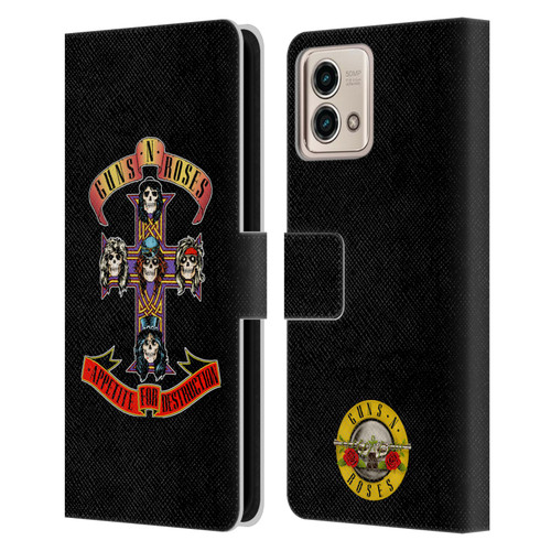 Guns N' Roses Key Art Appetite For Destruction Leather Book Wallet Case Cover For Motorola Moto G Stylus 5G 2023
