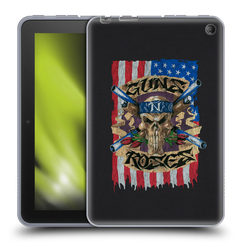 Guns N' Roses Band Art Flag Soft Gel Case for Amazon Fire 7 2022
