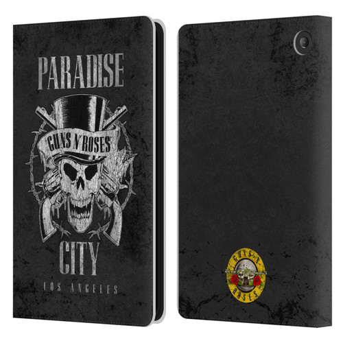 Guns N' Roses Vintage Paradise City Leather Book Wallet Case Cover For Amazon Fire 7 2022