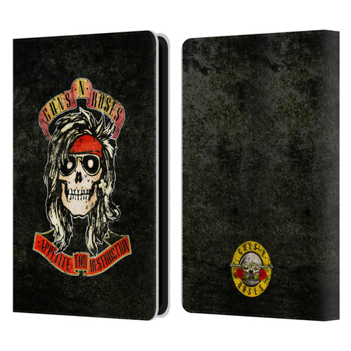 Guns N' Roses Vintage McKagan Leather Book Wallet Case Cover For Amazon Kindle Paperwhite 5 (2021)
