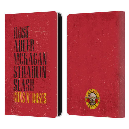 Guns N' Roses Vintage Names Leather Book Wallet Case Cover For Amazon Kindle Paperwhite 5 (2021)