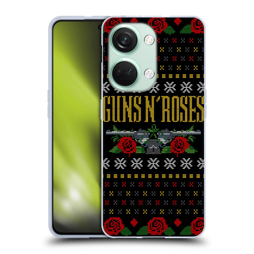 Guns N' Roses Christmas Text Logo Pistol Soft Gel Case for OnePlus Nord 3 5G