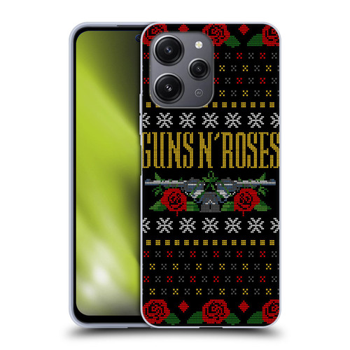 Guns N' Roses Christmas Text Logo Pistol Soft Gel Case for Xiaomi Redmi 12