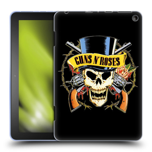 Guns N' Roses Key Art Top Hat Skull Soft Gel Case for Amazon Fire HD 8/Fire HD 8 Plus 2020