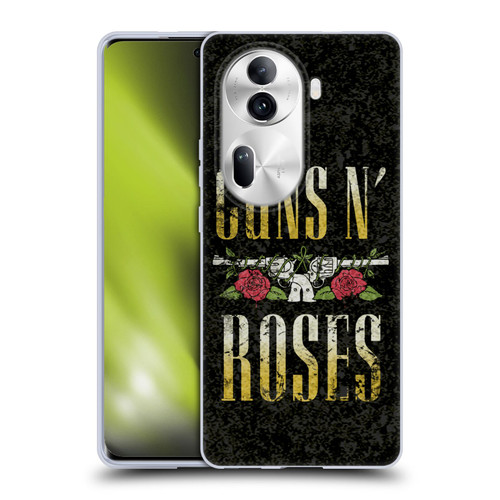 Guns N' Roses Key Art Text Logo Pistol Soft Gel Case for OPPO Reno11 Pro