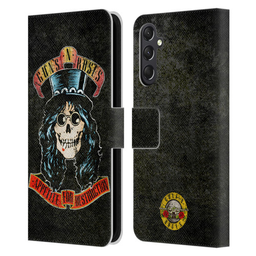 Guns N' Roses Vintage Slash Leather Book Wallet Case Cover For Samsung Galaxy A24 4G / M34 5G