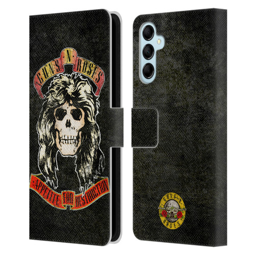 Guns N' Roses Vintage Adler Leather Book Wallet Case Cover For Samsung Galaxy M14 5G
