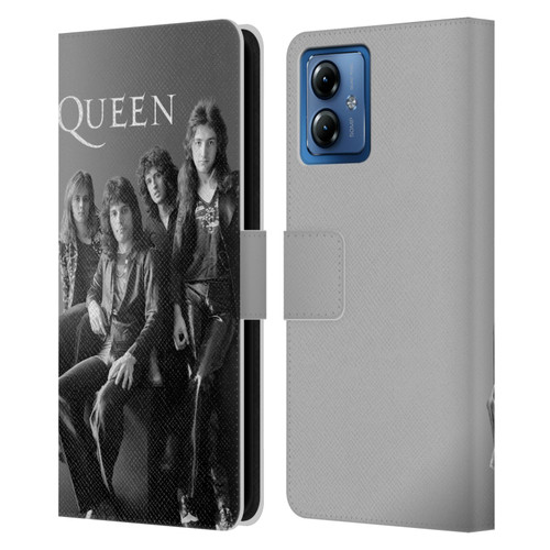 Queen Key Art Absolute Greatest Leather Book Wallet Case Cover For Motorola Moto G14