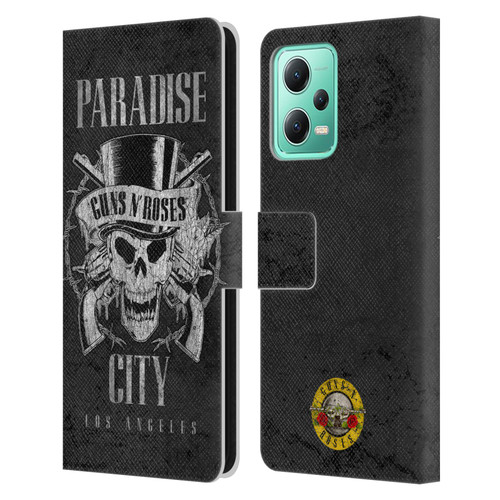 Guns N' Roses Vintage Paradise City Leather Book Wallet Case Cover For Xiaomi Redmi Note 12 5G