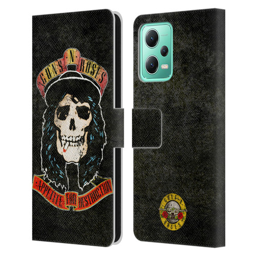 Guns N' Roses Vintage Stradlin Leather Book Wallet Case Cover For Xiaomi Redmi Note 12 5G
