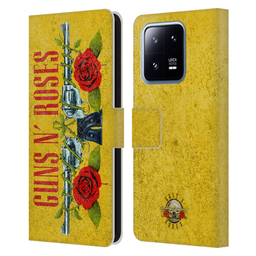 Guns N' Roses Vintage Pistols Leather Book Wallet Case Cover For Xiaomi 13 Pro 5G