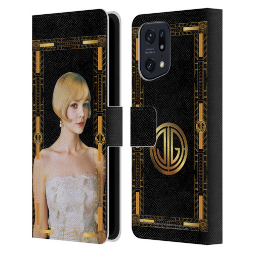 The Great Gatsby Graphics Daisy Leather Book Wallet Case Cover For OPPO Find X5