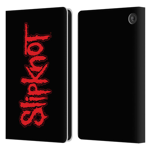 Slipknot Key Art Text Leather Book Wallet Case Cover For Amazon Fire 7 2022