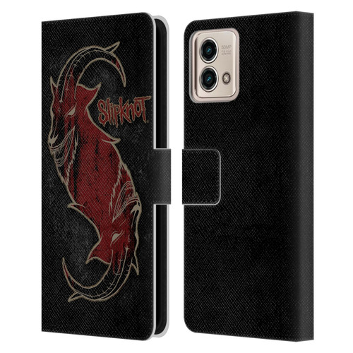 Slipknot Key Art Red Goat Leather Book Wallet Case Cover For Motorola Moto G Stylus 5G 2023