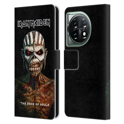 Iron Maiden Album Covers The Book Of Souls Leather Book Wallet Case Cover For OnePlus 11 5G