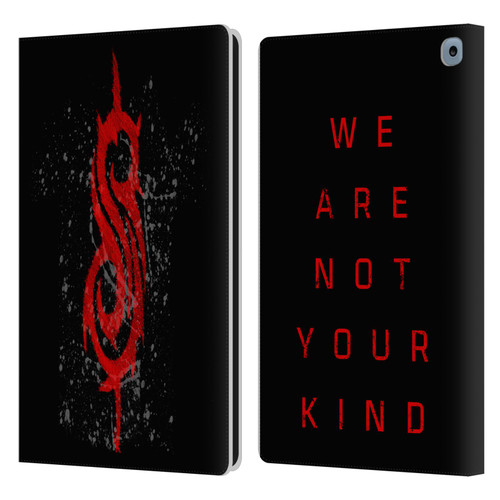 Slipknot We Are Not Your Kind Red Distressed Look Leather Book Wallet Case Cover For Amazon Fire HD 10 (2021)