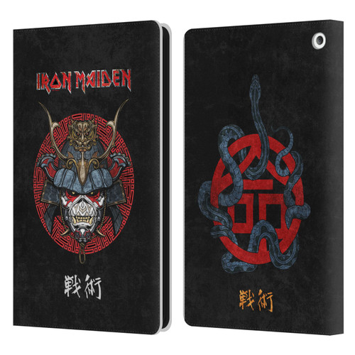 Iron Maiden Senjutsu Samurai Eddie Life Snake Leather Book Wallet Case Cover For Amazon Fire HD 8/Fire HD 8 Plus 2020