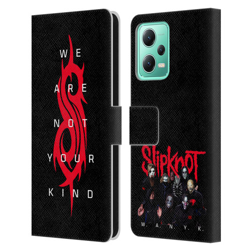 Slipknot We Are Not Your Kind Logo Leather Book Wallet Case Cover For Xiaomi Redmi Note 12 5G