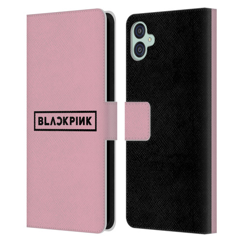 Blackpink The Album Black Logo Leather Book Wallet Case Cover For Samsung Galaxy M04 5G / A04e