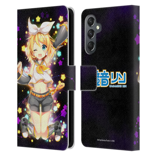 Hatsune Miku Characters Kagamine Rin Leather Book Wallet Case Cover For Samsung Galaxy A25 5G