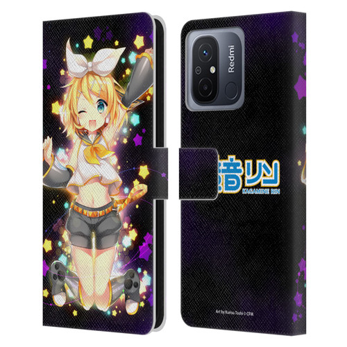 Hatsune Miku Characters Kagamine Rin Leather Book Wallet Case Cover For Xiaomi Redmi 12C