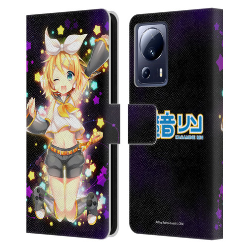 Hatsune Miku Characters Kagamine Rin Leather Book Wallet Case Cover For Xiaomi 13 Lite 5G