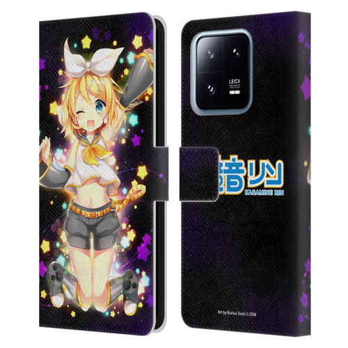 Hatsune Miku Characters Kagamine Rin Leather Book Wallet Case Cover For Xiaomi 13 Pro 5G