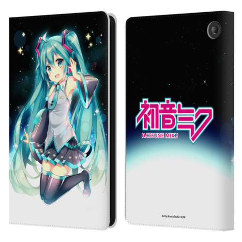 Hatsune Miku Graphics Night Sky Leather Book Wallet Case Cover For Amazon Fire 7 2022