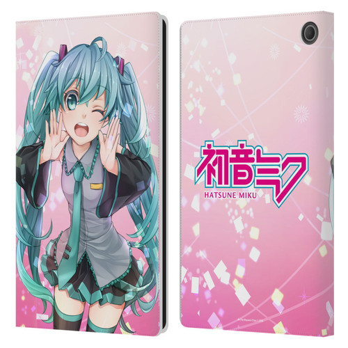 Hatsune Miku Graphics Wink Leather Book Wallet Case Cover For Amazon Fire Max 11 2023