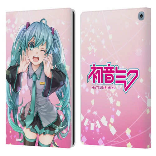 Hatsune Miku Graphics Wink Leather Book Wallet Case Cover For Amazon Fire HD 10 / Plus 2021